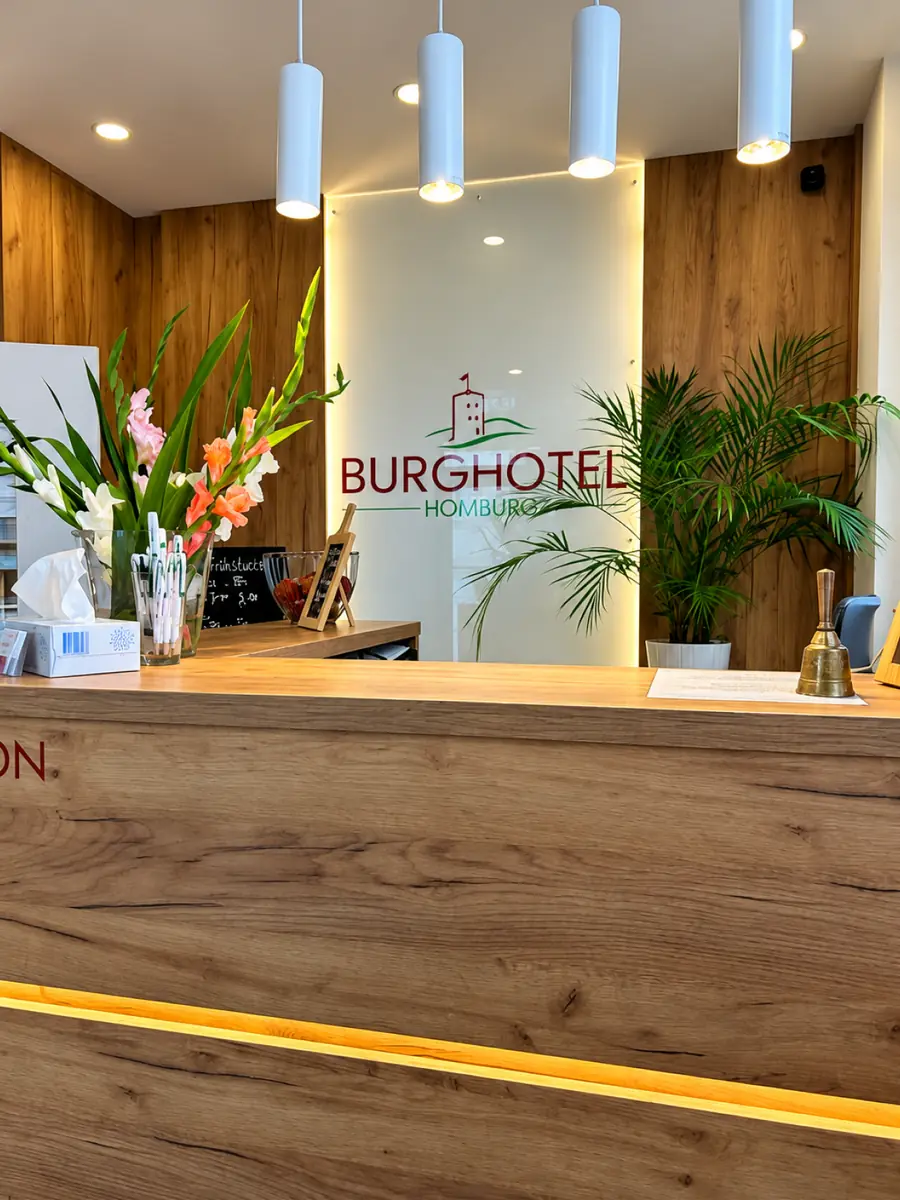 Reception desk at Burghotel Homberg
